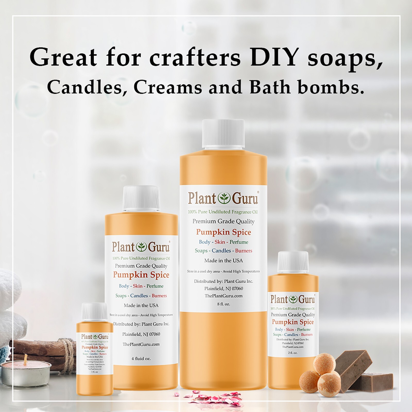 Pumpkin Spice Fragrance Oil For Candle, Soap Making, Diffuser and Burners