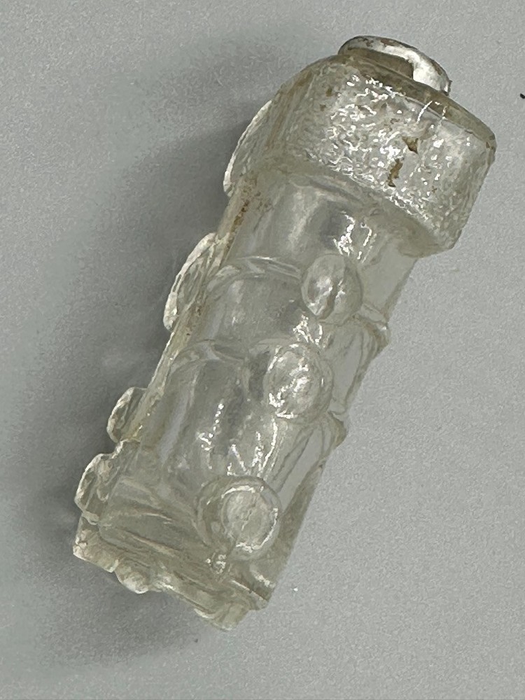 1940s TRAIN ENGINE Locomotive STOUGH Tiny One Glass CANDY CONTAINER E&A 475