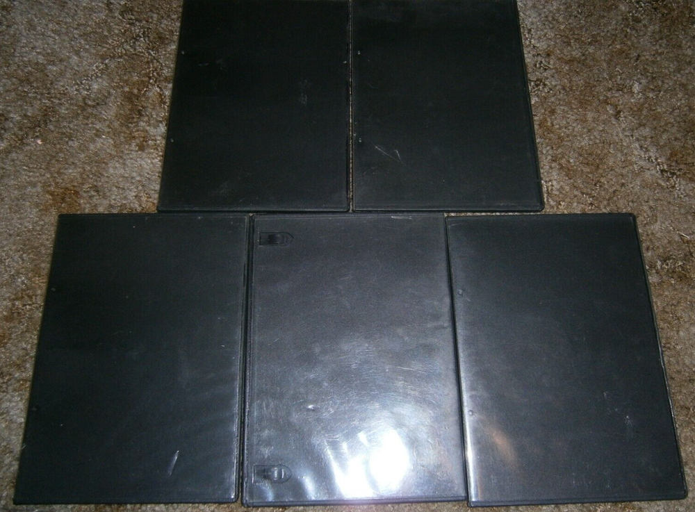 5x Standard Black (SLIM) DVD 1-Disc cases