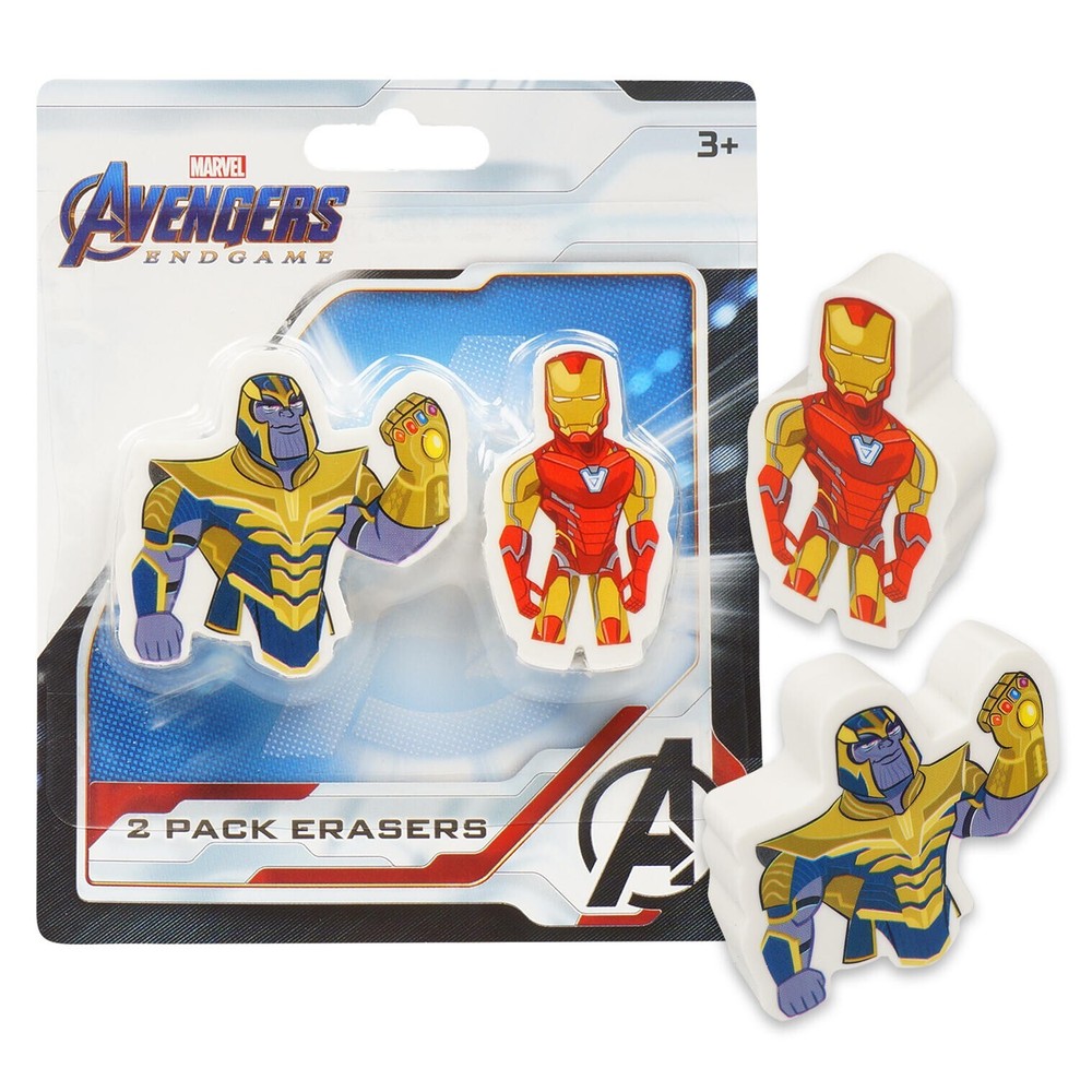 Marvel Avengers Endgame 2-Pack Eraser Set - NEW