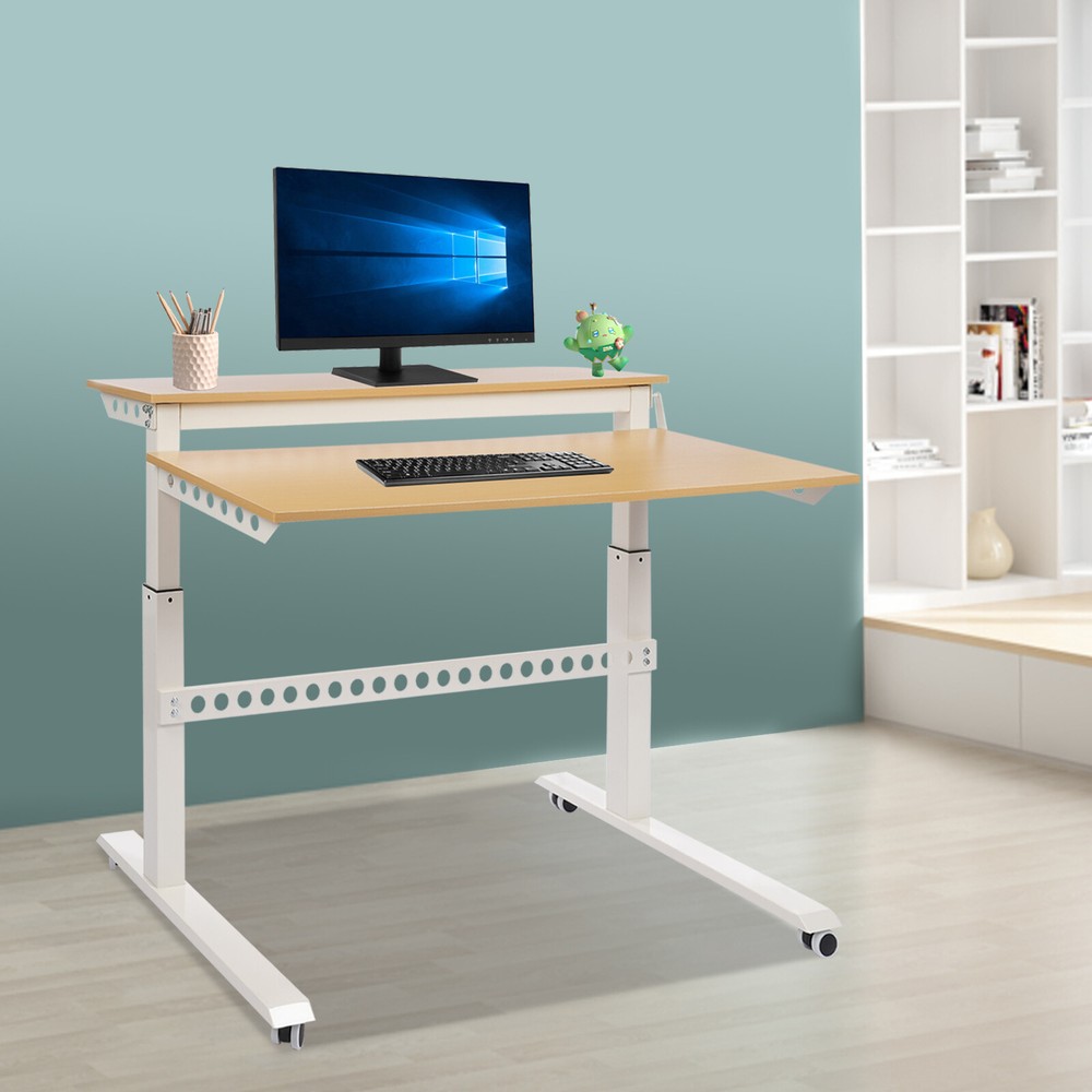 2-Tier For Working Adjustable Standing Desk Standing Desk Rolling Standing Desk