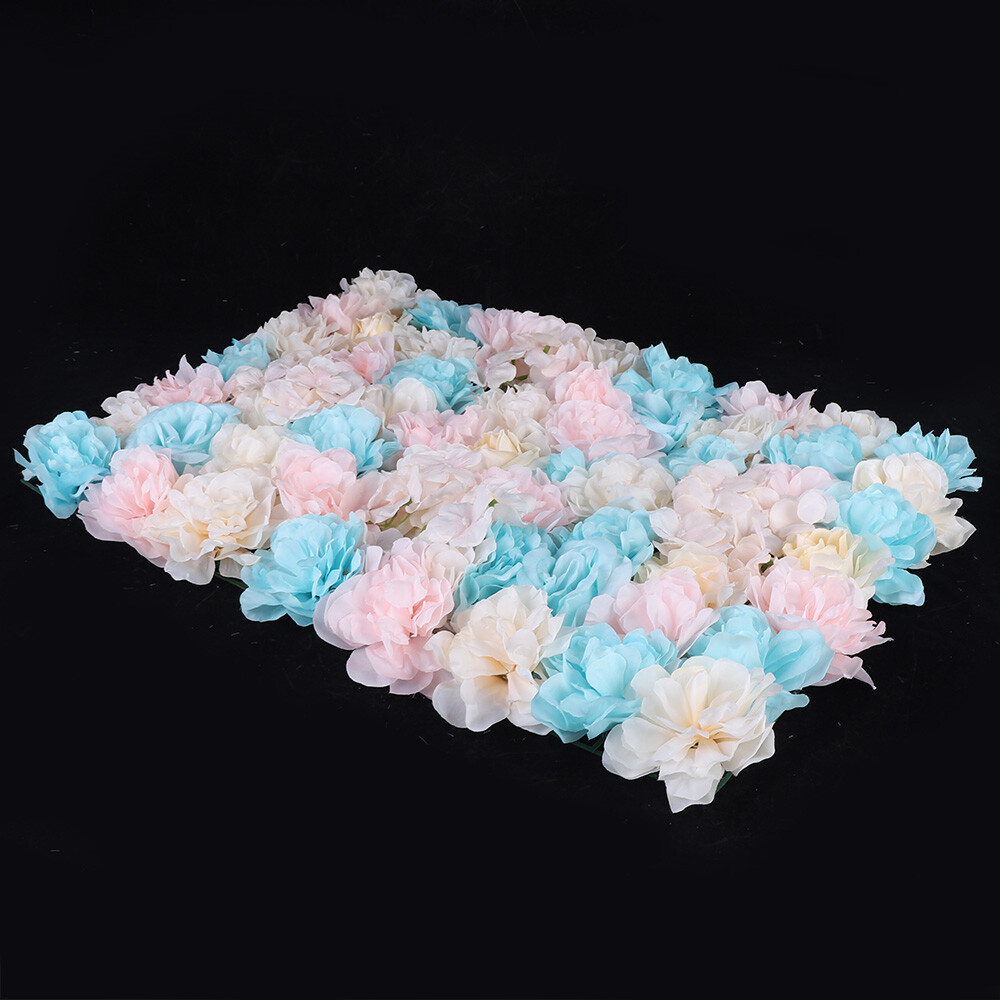 12PCS Artificial Flower Wall Panel White Hydrangea Rose Wedding Backdrop Decor.