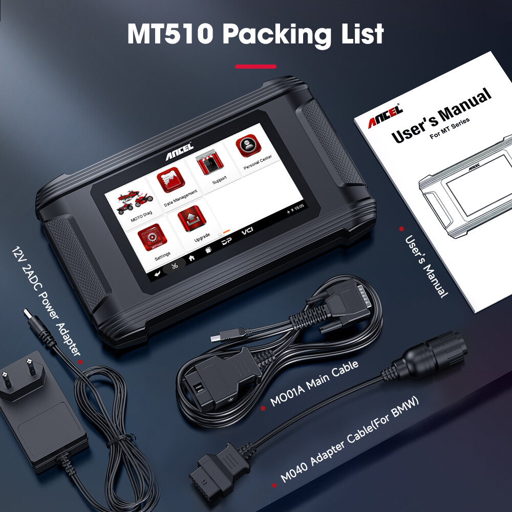 ANCEL MT510 All Systems Motorcycle Diagnostic Tool Fit For BMW OBD2 Code Reader