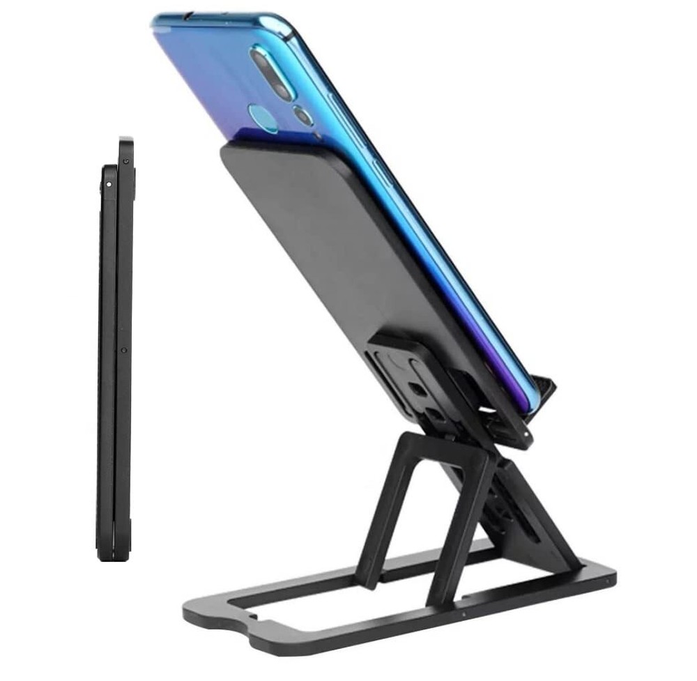 Cell Phone and Tablet Stand for Desk Slim Foldable Adjustable Angle and Height
