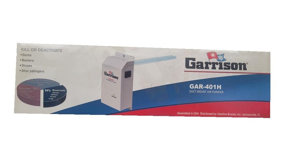 Garrison 12" Multivoltage UV Germicidal Air Purifier with Activated Oxygen