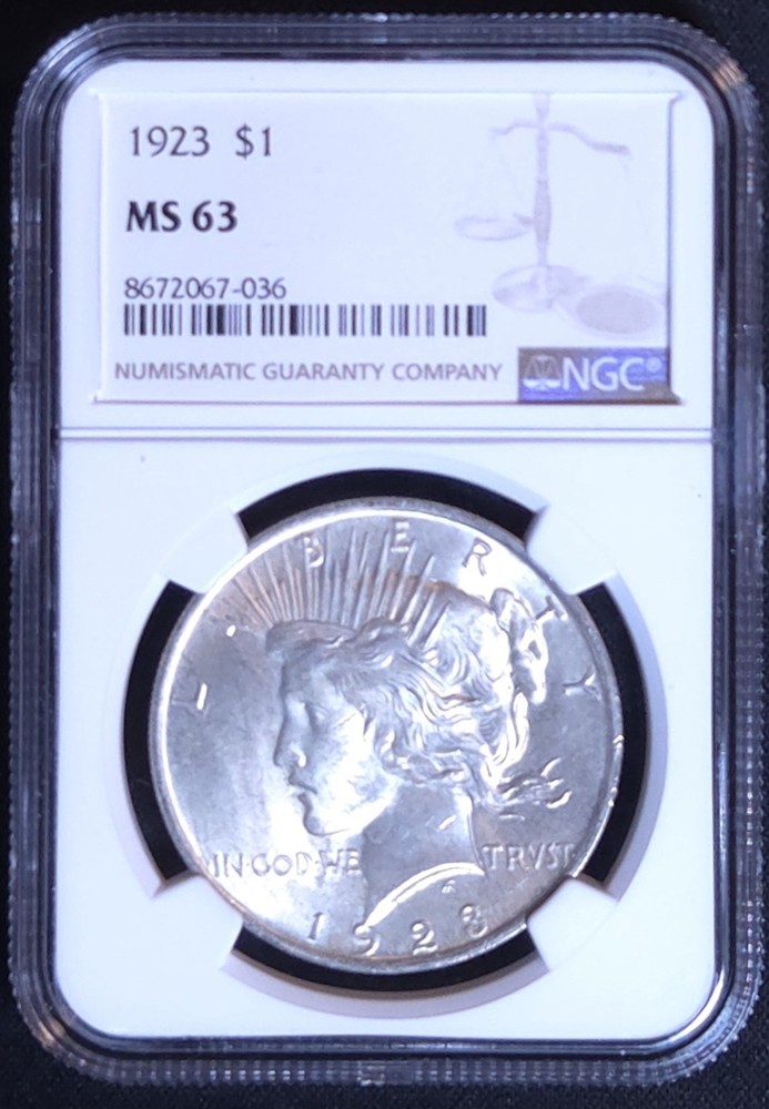 1923 Peace Dollar Silver $1 MS63 NGC "Absolutely Stunning" 👀😲