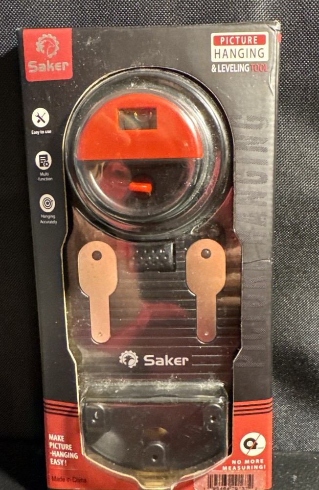 Picture Hanging & Leveling Tool Kit. Saker. New Open Box.