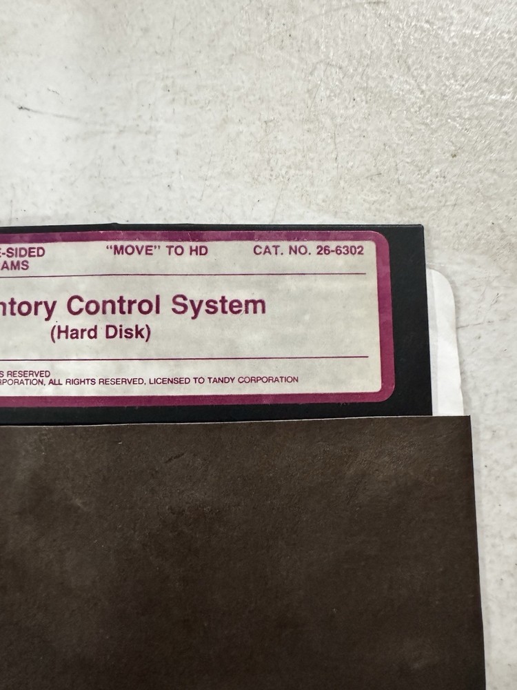 trs-80 model 16 radio shack inventory control system