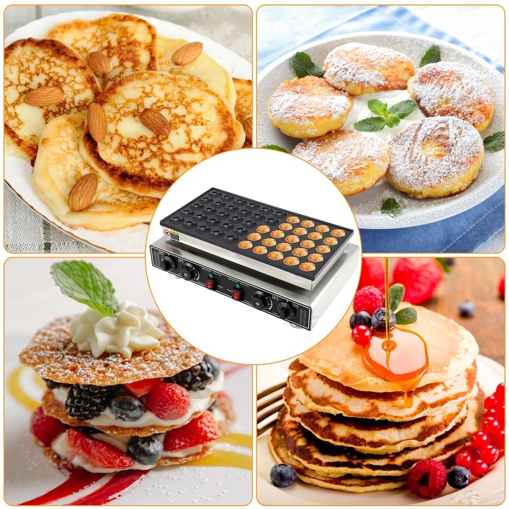 50Hole Mini Pancake Maker 1800W Pancakes Maker Machine with Temperature Control