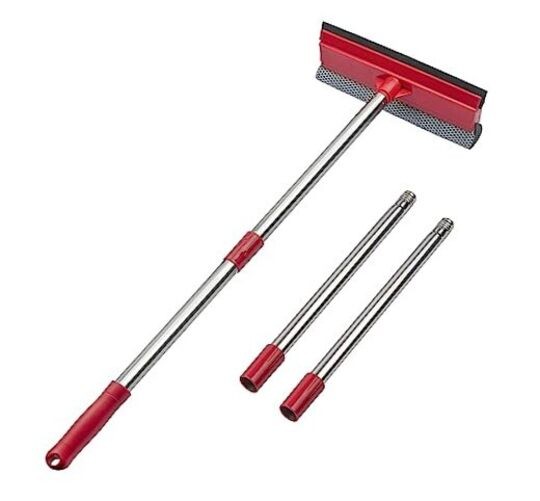 Window Squeegee, 2-in-1 Window Cleaner with 55" Multi-Section Squeegee