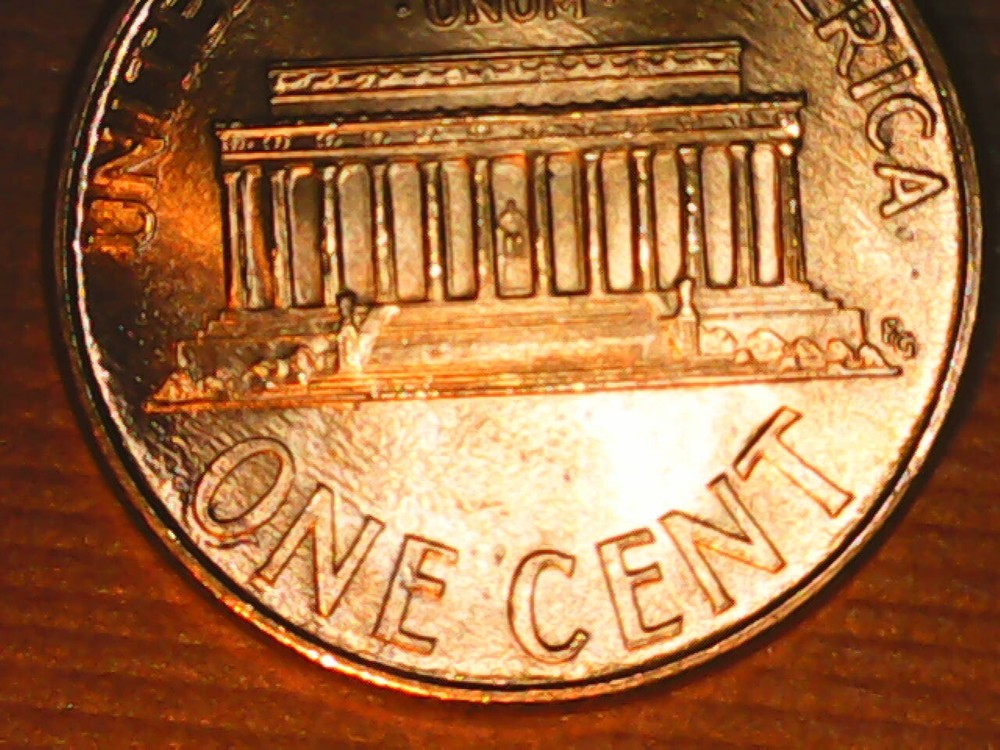 1995 Penny Reverse Die Crack & Chip