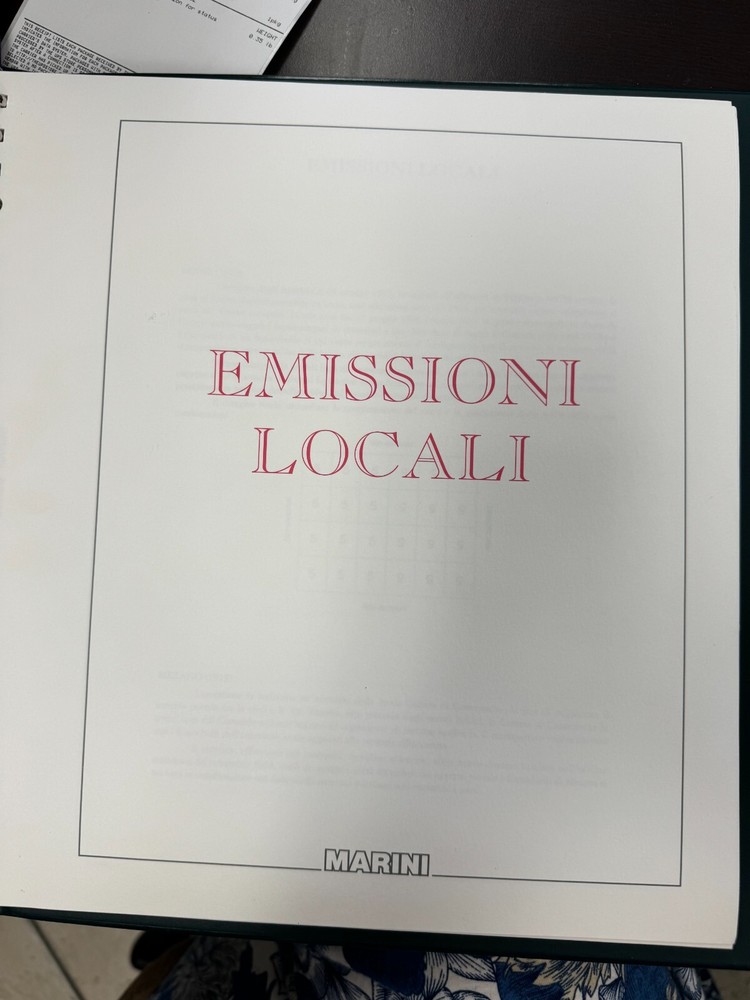 MARIN COLINIE ITALIANE HINGLESS ALBUM W/DUST COVER, HIGH RETAIL