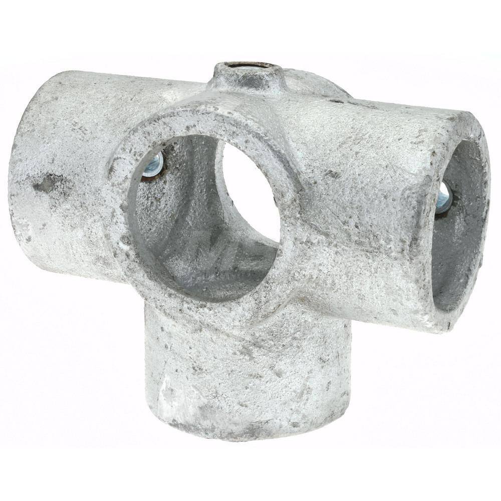 PRO-SAFE Galvanized Structural Pipe Rail Fitting: Side Outlet Tee, 1-1/4" Pipe