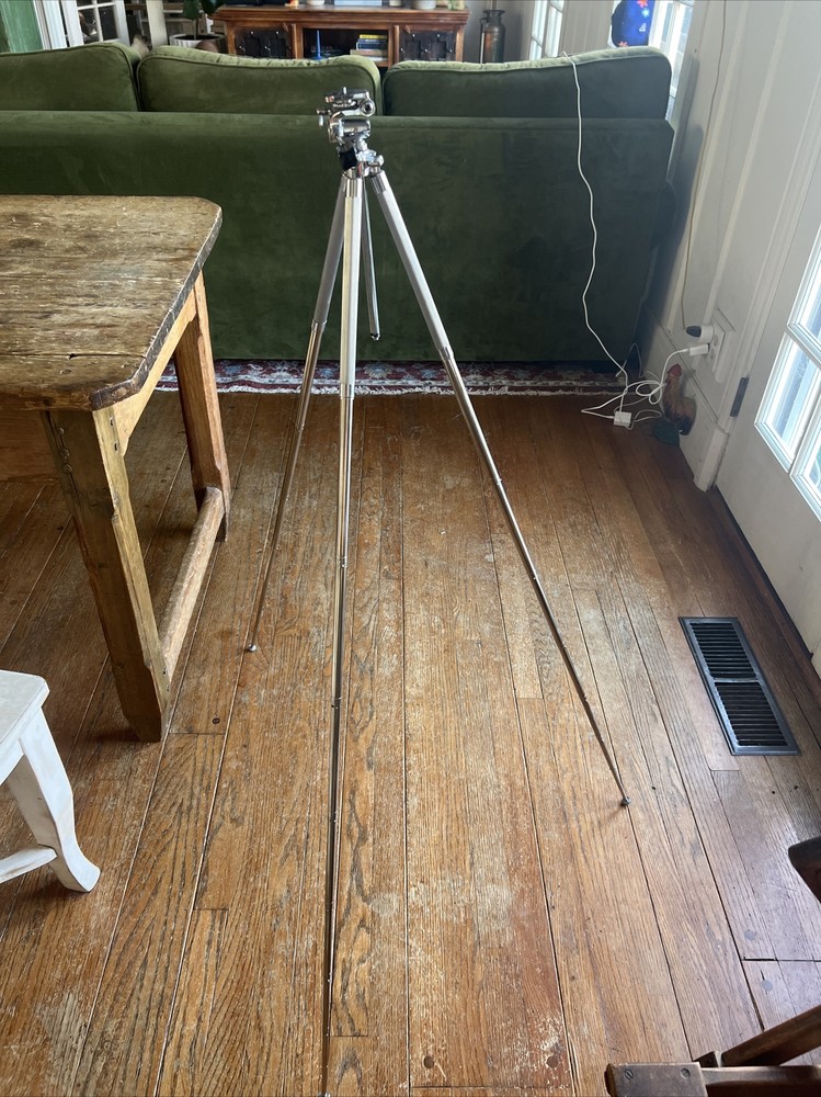 Chrome TELESAR Elevating Tripod 9 Sections to 52” w/ Original Bag