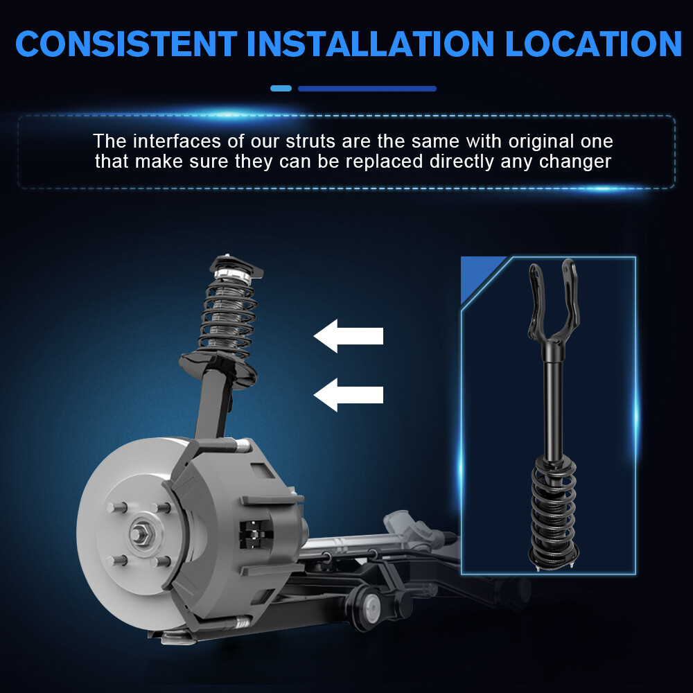 For 2011-2015 Dodge Durango Front Pair Complete Struts Spring and Mount Kits