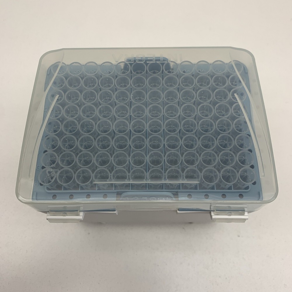 (5-Racks x 96) Integra 4443 Griptip Tips for Handheld Pipettes 1250uL Blue