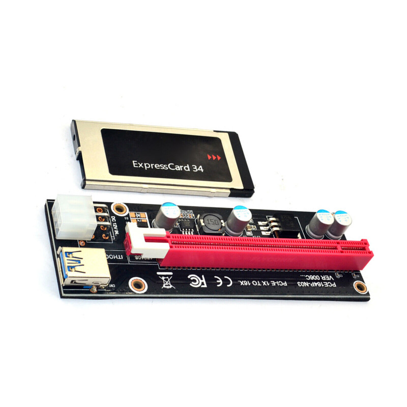 Expresscard Express Card 34mm to PCI-E 16X Riser for Laptop External GPU Card
