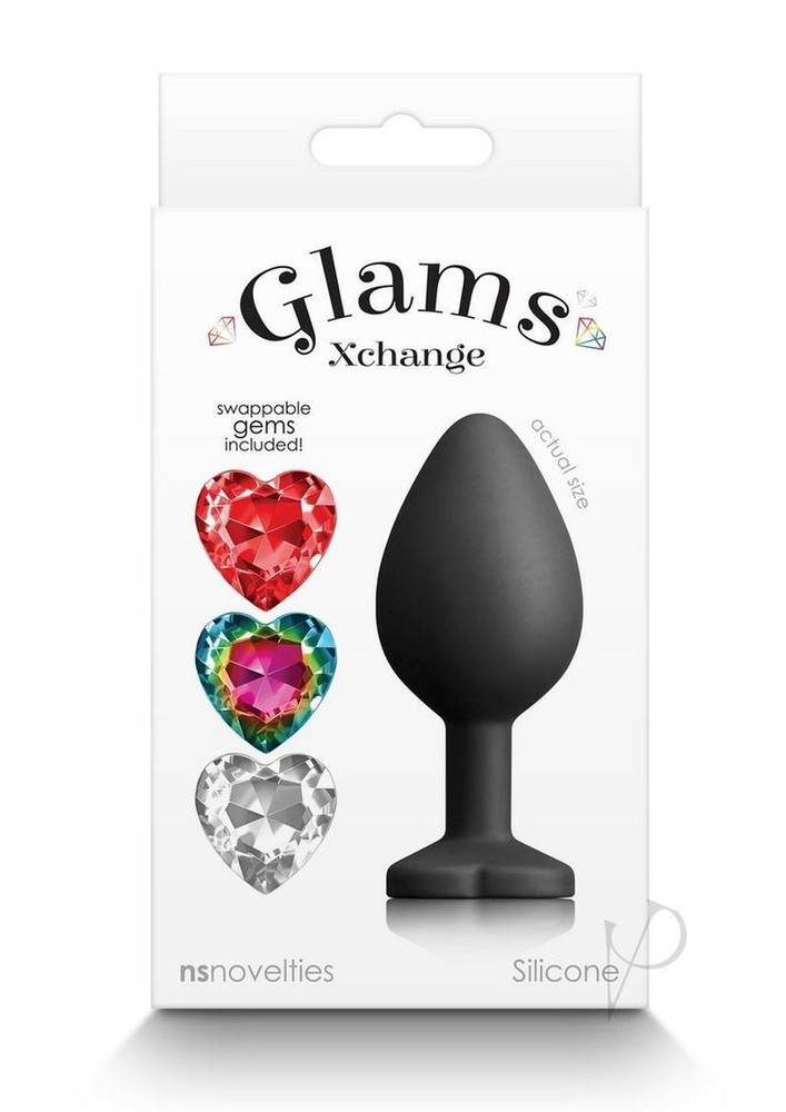 Wearable Beginner Friendly Interchangeable Colorful Heart Jeweled Butt Plug