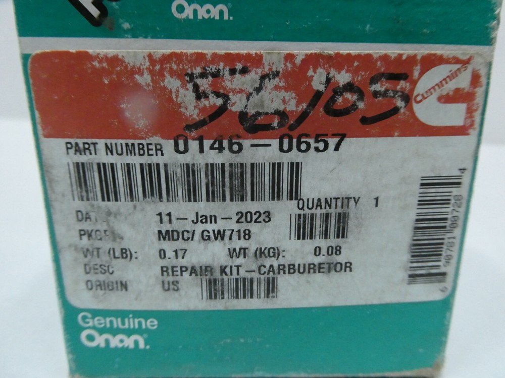 Cummins 0146-0657 Carburetor Reapir Kit