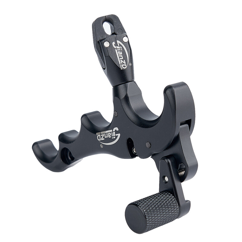 Archery 4-Finger Compound Bow Release Adjustable Can Rotate 360° Thumb Release