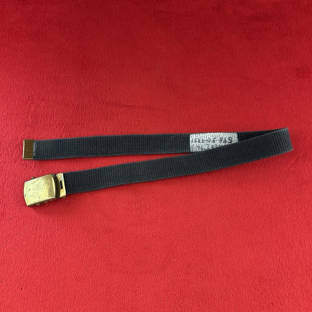 WW2 US Navy Enlisted Uniform Web Belt ~ Solid Brass Buckle USN WWII Trouser