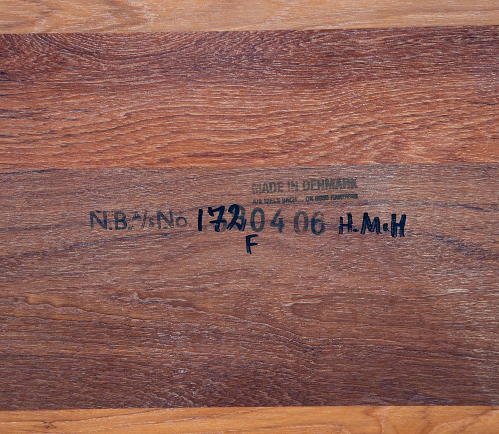 Mid Century Danish Modern Coffee Table Rectangular Solid Teak Niels Bach Randers