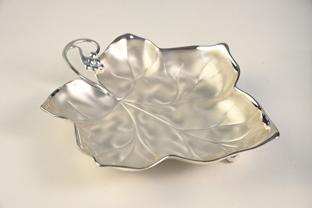 WMF Ikora Silver Plated Grape Leaf Dish Vintage German Metalware New in Box