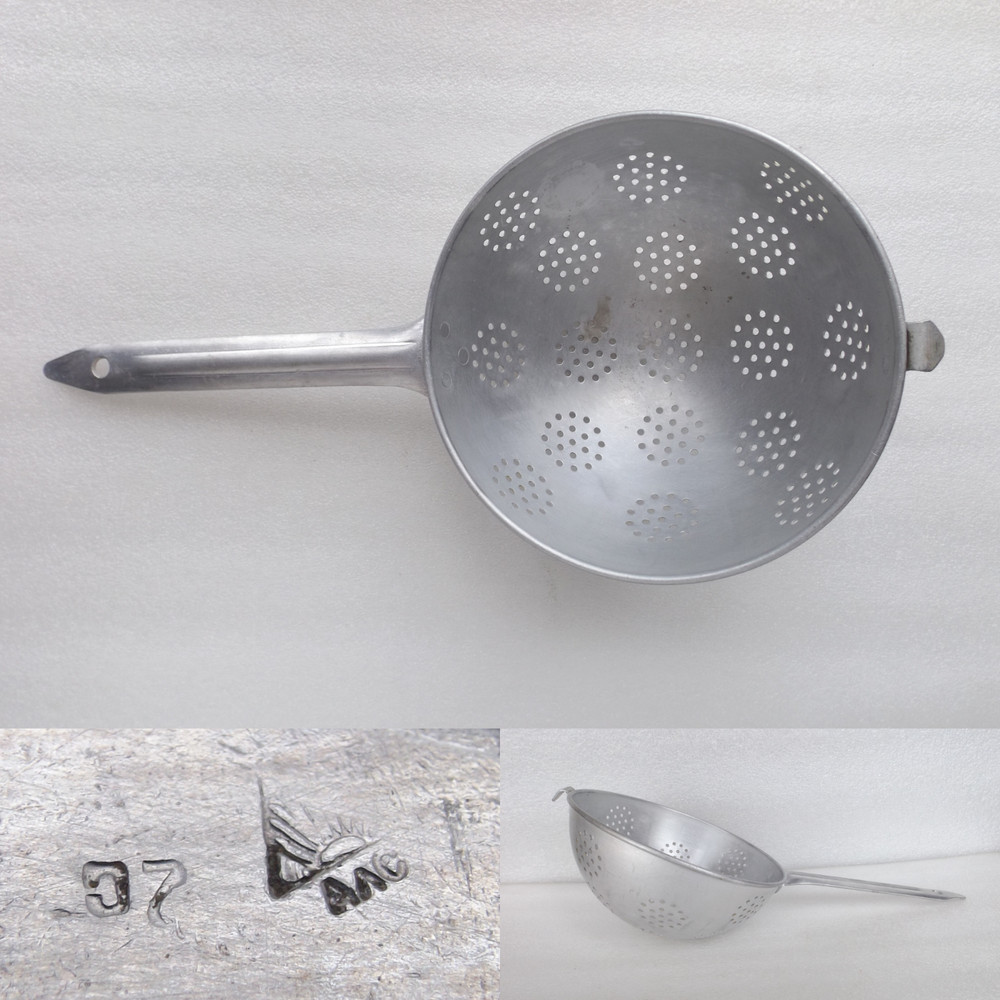 Vintage USSR Аluminium Colander with Handle