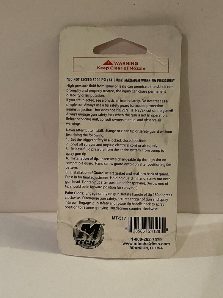 M-Tech RTC-Reversible Tip #517 Reverse To Clean Tip Works w/all Major Brands