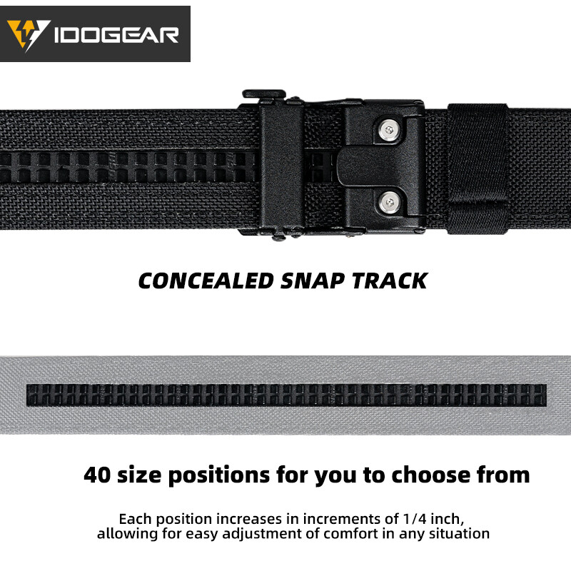 IDOGEAR Tactical Belt 1.5" Sturdy Ratchet Nylon Gun Belt Rigid Heavy Duty Army