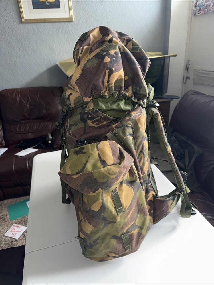 British Army Issue Rucksack + Frame Short Convoluted Back DPM + Side Pouches