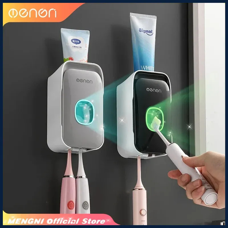 MENGNI Automatic Toothpaste Dispenser Wall-Mounted Bathroom Toothpaste Squeezer