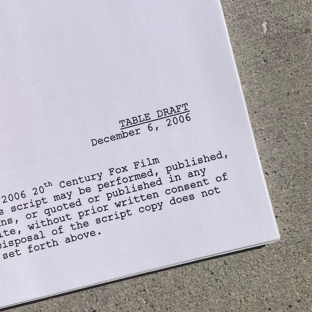 American Dad 2006 Original Production Used Table Draft Script Ep Red October Sky