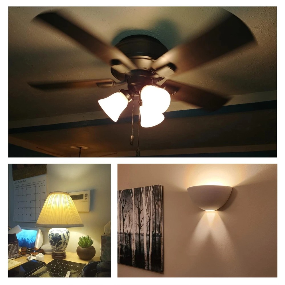 Dimmable LED 3W Small Light Bulb, 25w Equivalent E26 Standard Screw Base, G40...