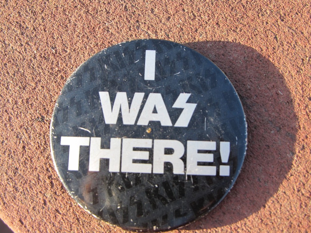 Vintage KISS "I WAS THERE" Concert Promo Button Pin Badge