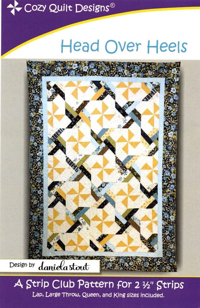 Head Over Heels Pattern 4 Sizes Using Strips by Daniela Stout