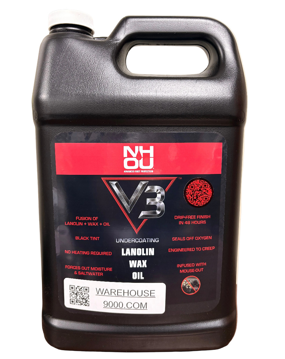 NHOU V3 BLACK Lanolin/Wax/Oil Undercoating Fluid with Mouse-Out - NH OIL