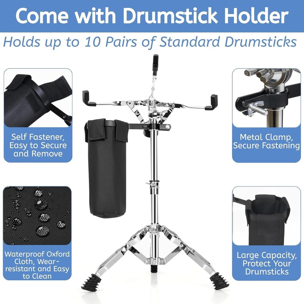 Lightweight Snare Drum Stand with Height Adjustment