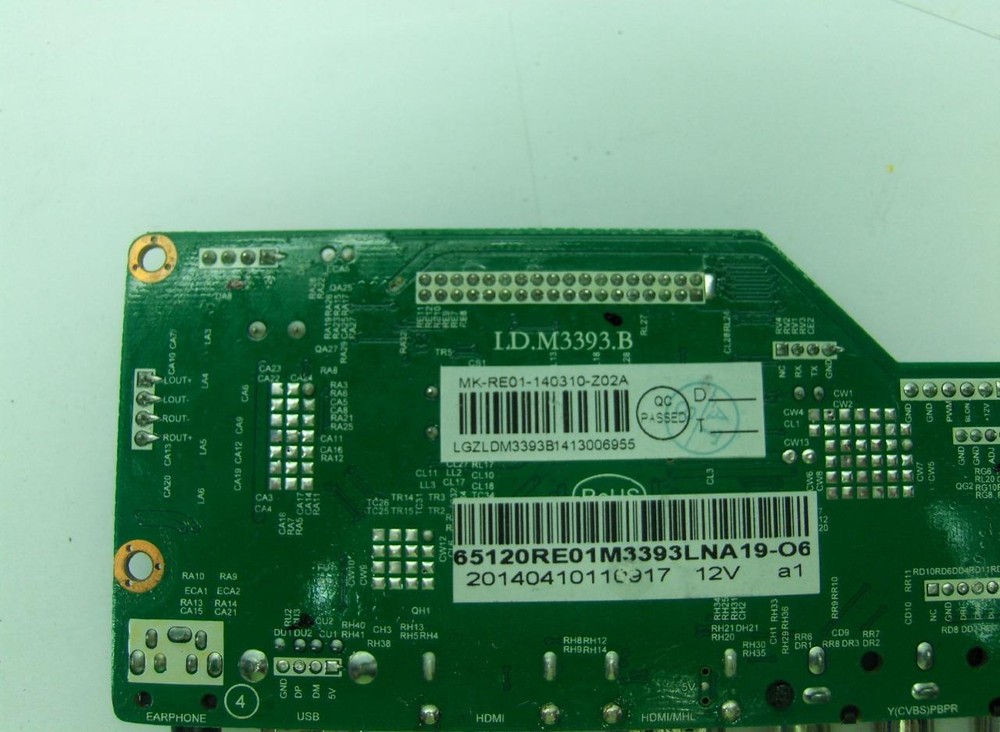 RCA LED Main Board M3393.B KB For LED32B30RQ