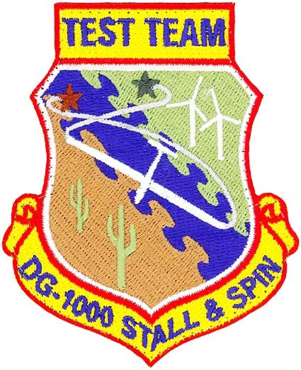 USAF 773rd TEST SQUADRON - DG-1000 STALL & SPIN TEST TEAM - ORIGINAL VEL PATCH