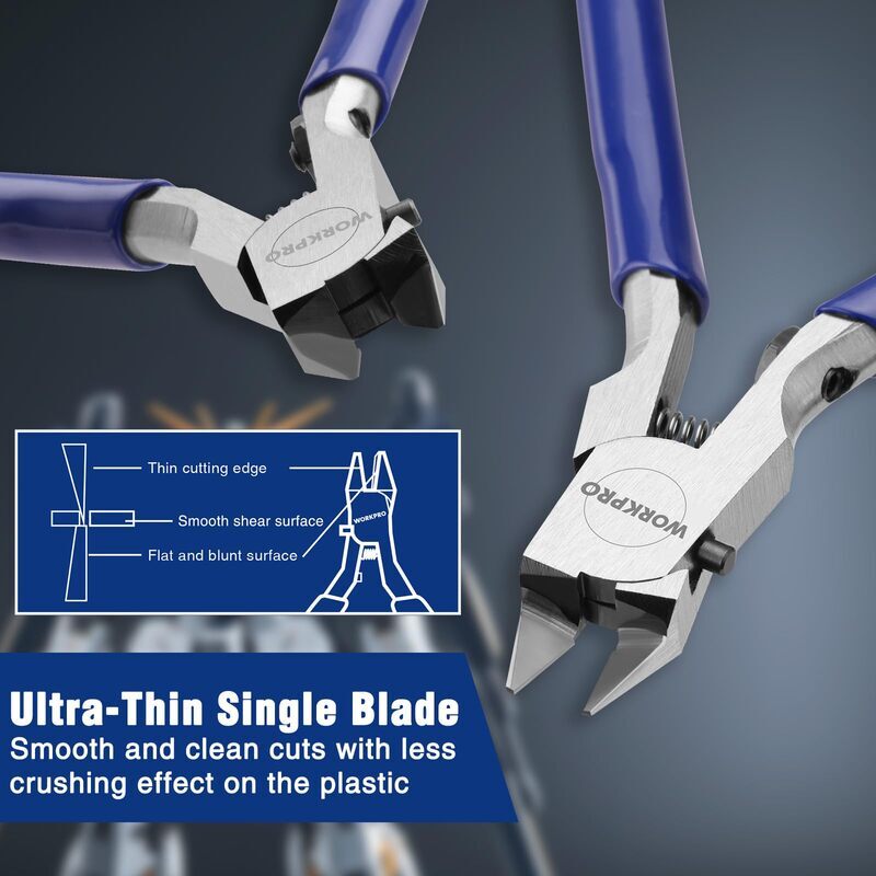 WORKPRO 4.7" Model Nippers Tool Ultra-thin Single Blade Nipper for Plastic Model