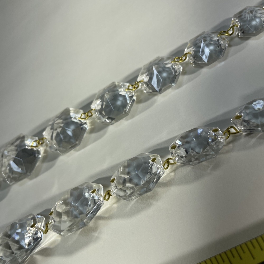 6 vintage graduated crystal strands B