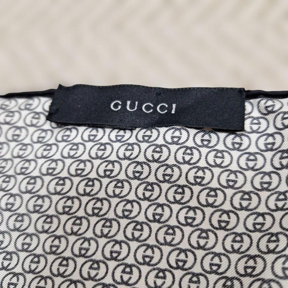 GUCCI Logo Large Silk Scarf