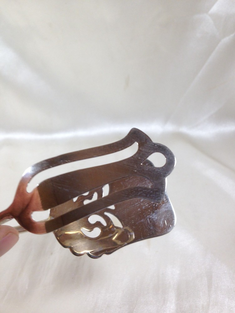 Vintage Leonard Silverplate Pastry Cake Serving Tongs