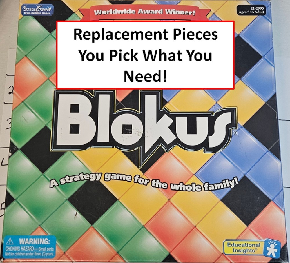 Blokus Game Individual Replacement Pieces Educational Insights 2003-2005 EI-2995