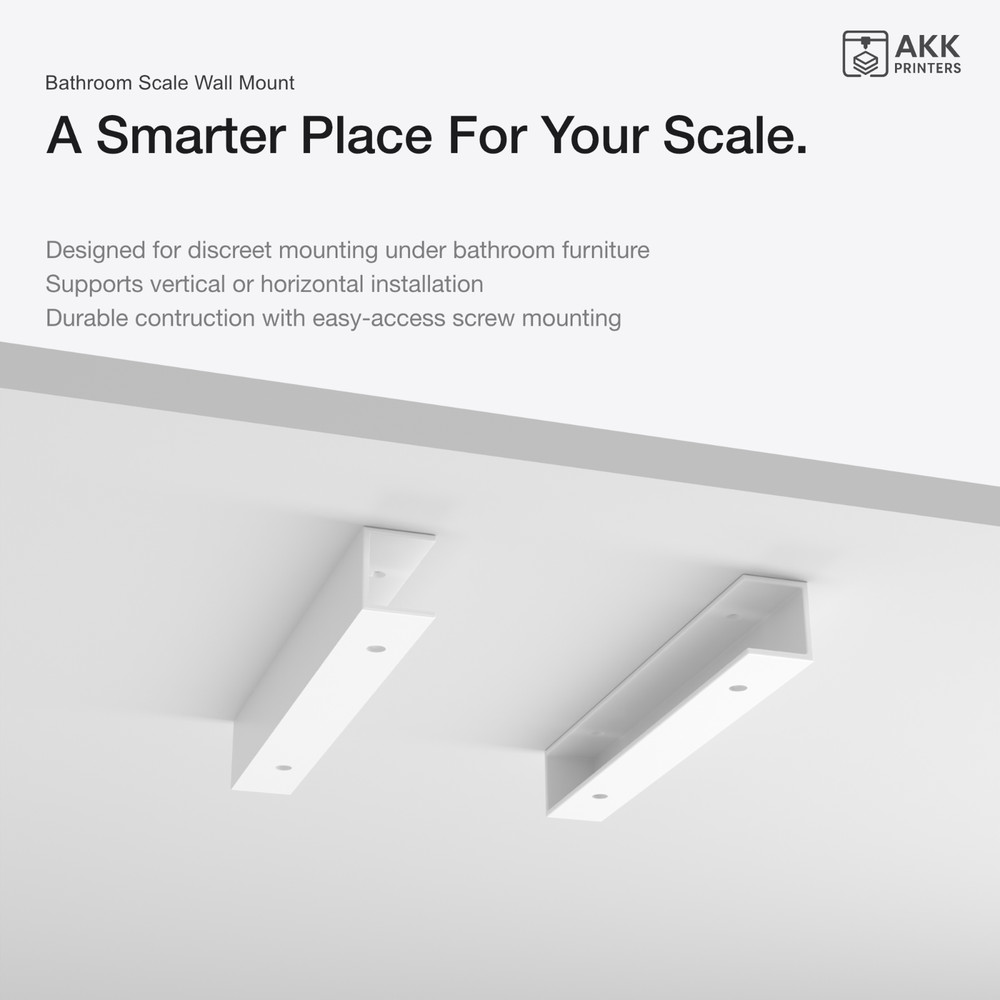 Bathroom Scale Wall Mount - White