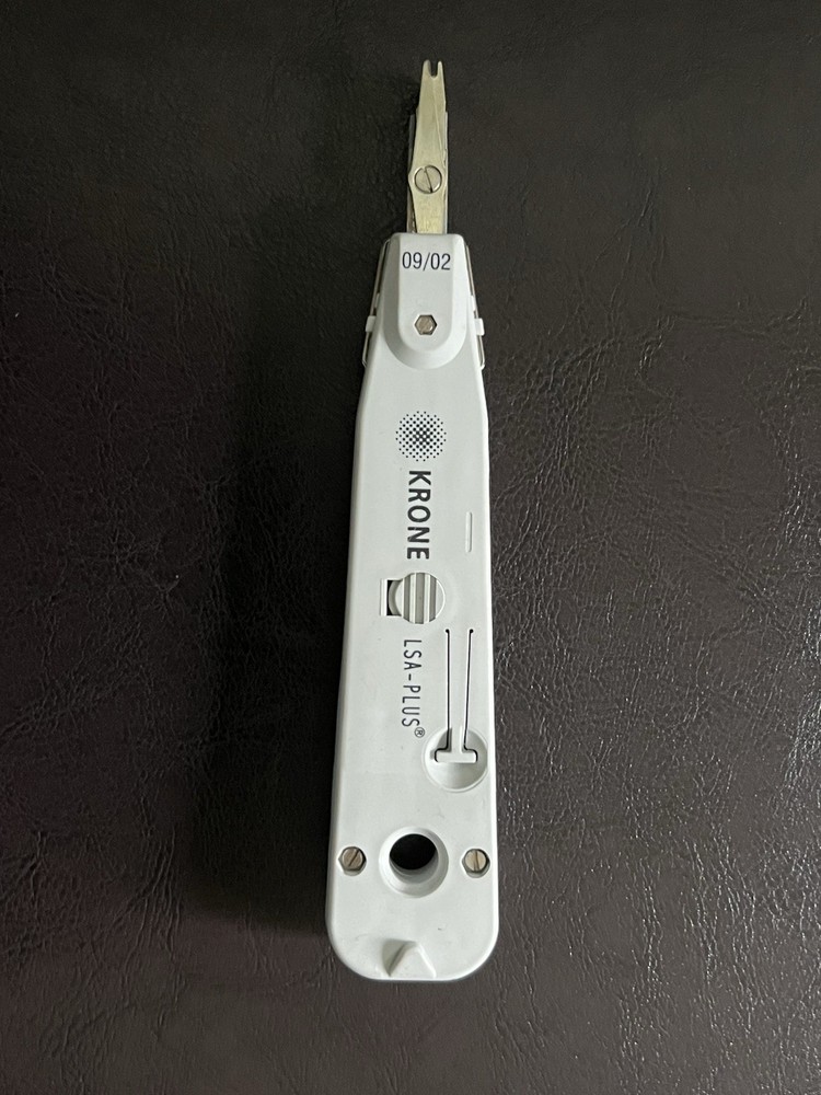 KRONE LSA-PLUS PUNCH DOWN TOOL with SENSOR WITH INSTRUCTIONS+CARRY POUCH