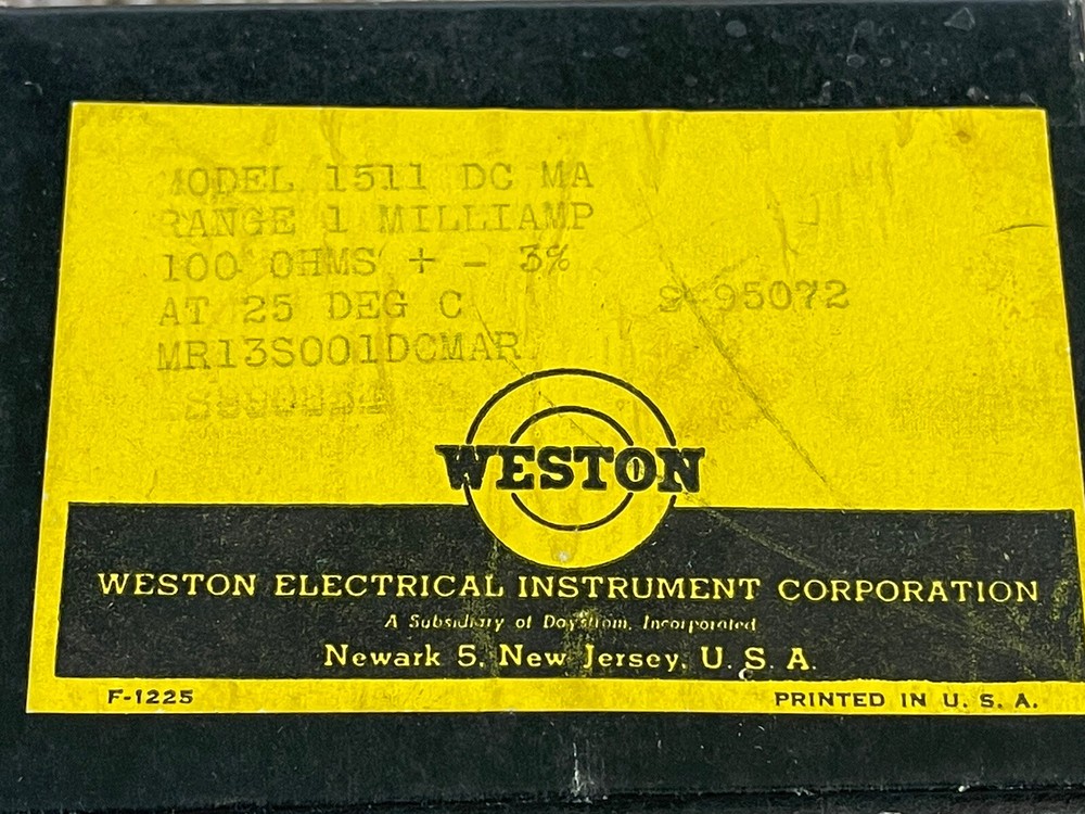 NOS 1957 Weston Model 1512 Panel Meter Gauge w/ Box