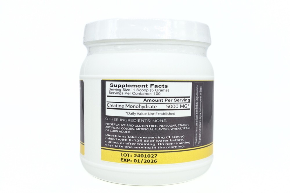 Creatine Monohydrate Powder 5000mg - 5 Grams Per Serving