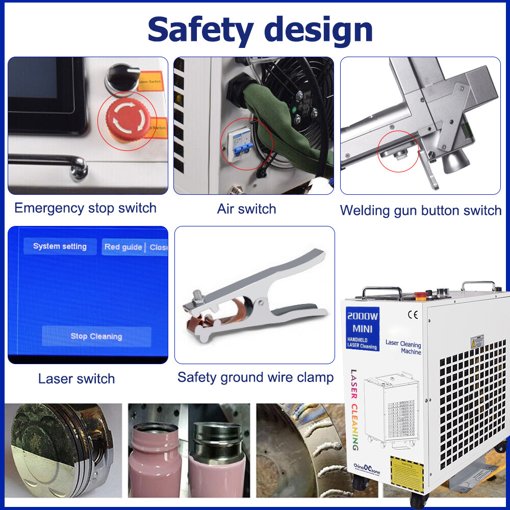BWT 2000W Laser Rust Removal Machine Handheld Laser Cleaning Double Pendulum